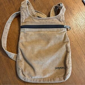 JanSport Beige Corduroy Backpack